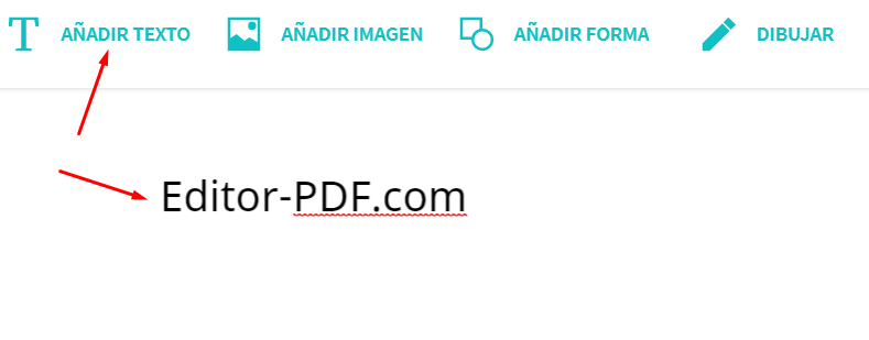 Agregar Texto PDF online SMALLPDF